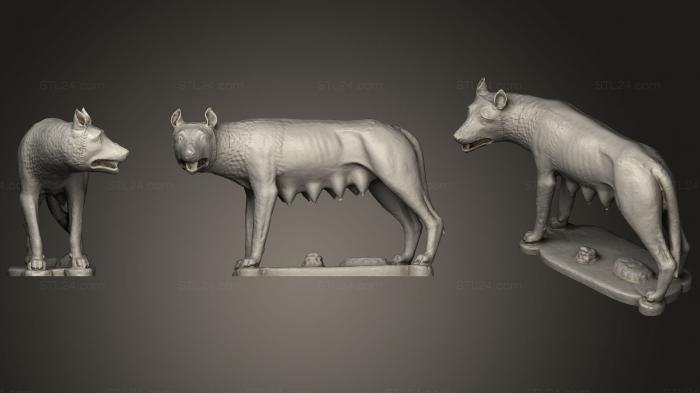 Статуэтки животных (Капитолийский Волк, STKJ_1545) 3D модель для ЧПУ станка
